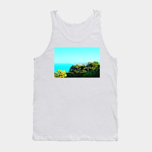 Scenery from Piazzale Marino in Sirolo with human settlements, Adriatic Sea, greenery and towers Tank Top